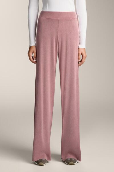 Oysho Yıkanmış örgü düz pantolon