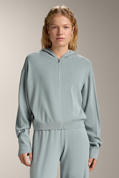 Oysho Kapüşonlu fitilli örgü ceket