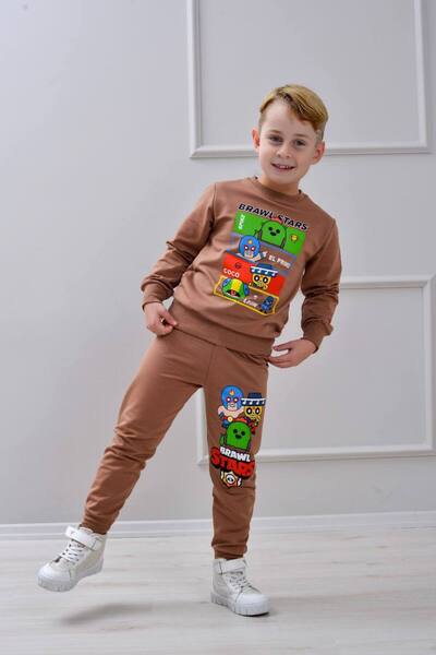 Yağmur Giyim PJK2İ BrawStar Модел 2-компонентен 100% памучен комплект спортен...