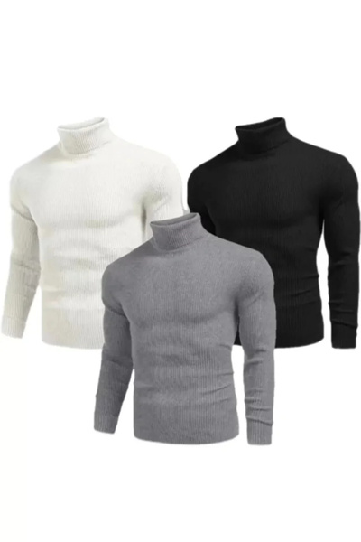 MODA Mdb 3 Pieces Unisex Ribbed Knit Neckline Full Stretch Fabric Corded Fabr...