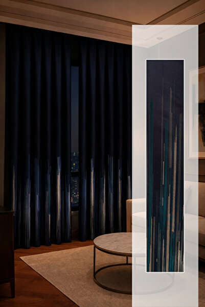 Perlife Gold ® Luxury Panafon Curtain – 2 Panels – 1 into 3 Regular Pleats – 100 cm Width – Modern & Stylish Living Room Curtain