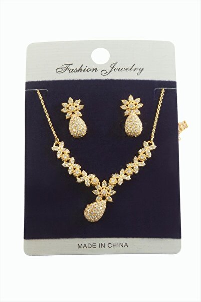 OSENSE مجموعة قلادة من حجر الزركون البيضاوي