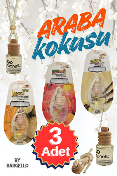 Bargello Raphella Oto Araç Kokusu 8ml Araba Kokusu (Kavun, Karpuz/Mango, Vani...