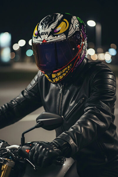 Givi 50.X JOKE / 1 Renkli 1 Şeffaf Vizörlü Motosiklet Kask