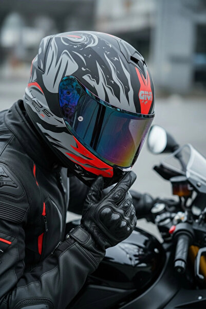Givi 50.X SHARKBITE MAT / 1 Renkli 1 Şeffaf Vizörlü Motosiklet Kask