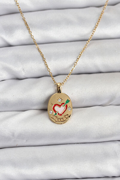 callerrons accessories Chain Gold Color Heart Figured Women's Necklace - Ebj2...
