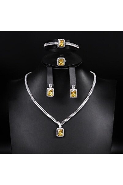 Generic اطقم مجوهرات زيركون فاخر باصدار خاص 5 قطع بضمان على اللون Y-GM-9112