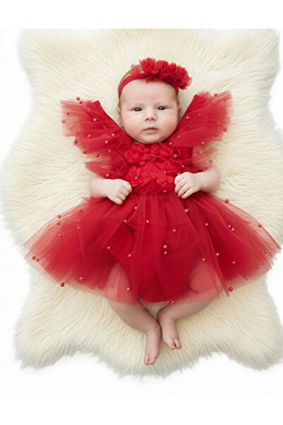 kokosh _ kidss burcu sapmaz Girl baby pearl special occasion jumpsuit romper