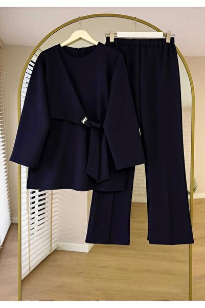 modasindoma Women's Buckle Detailed Two-Piece Set