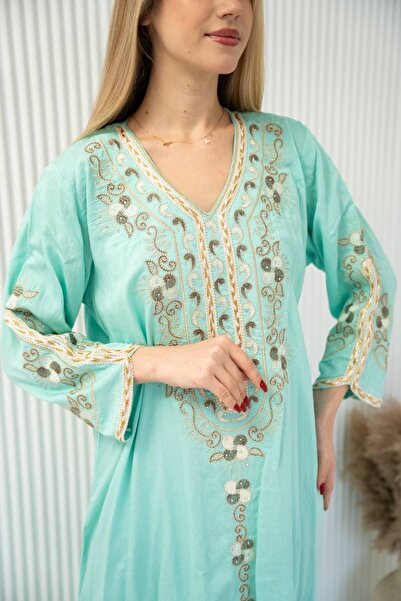 AFandina Elegant jalabiya with a comfortable fit and luxurious embroidery SM-2