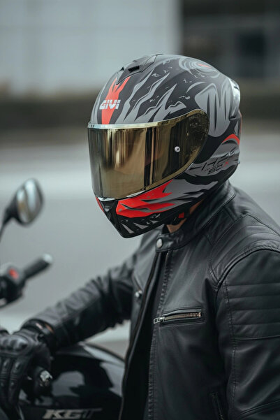 Givi 50.X SHARKBITE MAT / 1 Renkli 1 Şeffaf Vizörlü Motosiklet Kask