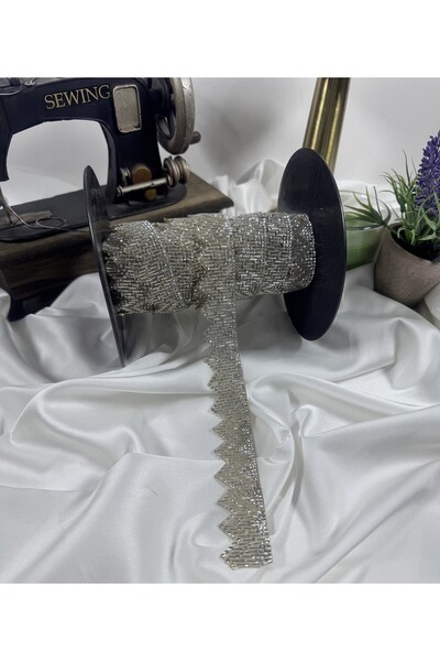 jasmina store gümüş renkli şık desen yapışma şerit aksesuar