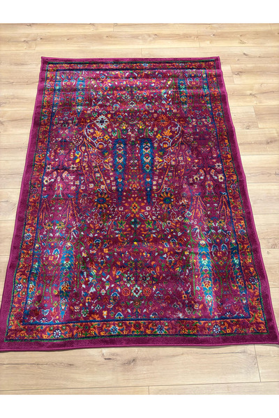 Calypso CALİPSO ETNİK ÖZEL TEZGAH HALISI ÖZEL İPLİK YUMUŞAK DOKULU 125x185