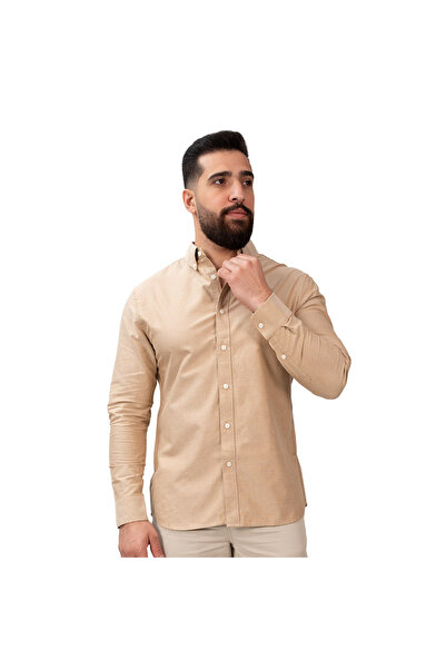 Giordano قميص أكسفورد رجالي بأكمام طويلة