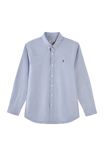 Giordano قميص أكسفورد رجالي بأكمام طويلة