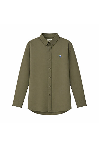 Giordano قميص أكسفورد رجالي بأكمام طويلة