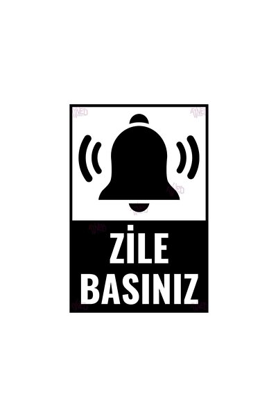 Hayg Equipment Zile Basınız Dekota Uyarı Levhası – Kapı Zili İkaz Tabelası (O...