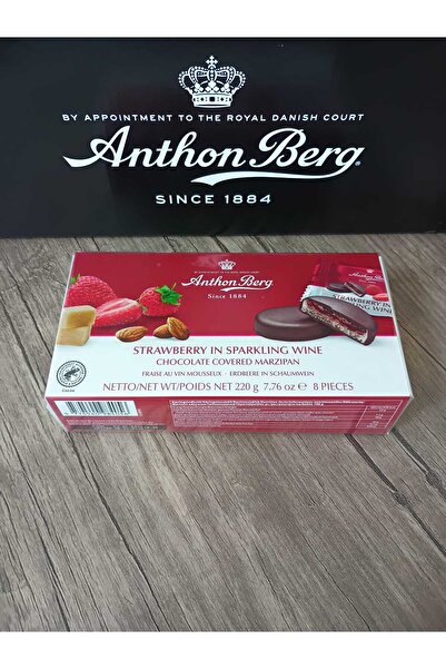 anthon berg strawberry marzıpan çikolata 220 gr