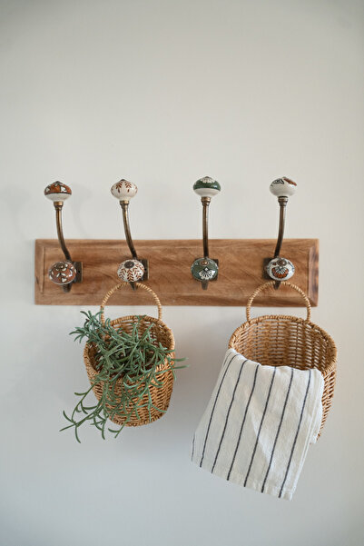 Dekorzdükkan 2-Piece Rattan Basket with Handles