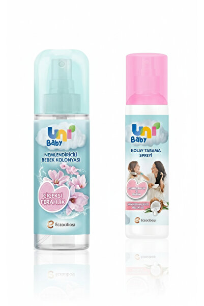 Uni Baby Kolay Tarama Saç Spreyi (200ml)+ Bebek Kolonyası Çiçeksi Ferahlık (150ml)