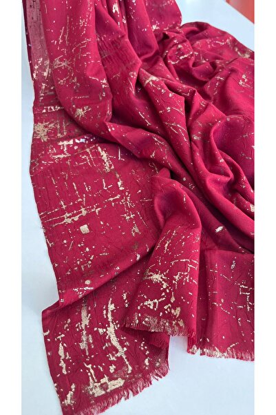 EB SCARF Gold Printed Koton Shawl