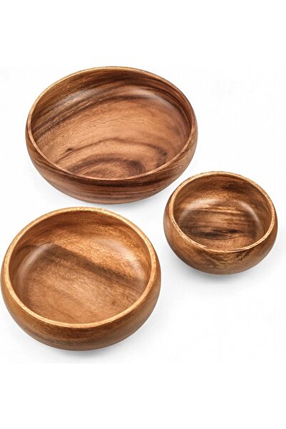 Smyak Acacia 3-Piece Large Bowl Set 25 cm / 20 cm / 15 cm