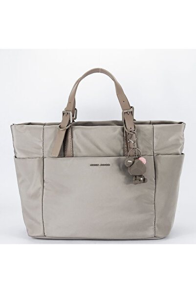 David Jones Geantă maro taupe din pânză B-CM7838 13