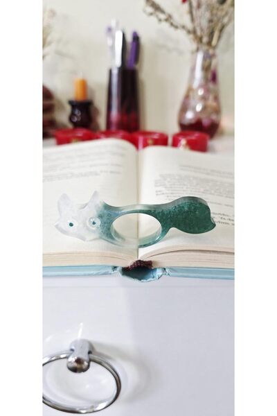 pınaxar Εποξειδική θήκη για δαχτυλίδι ανάγνωσης - Πράσινες αποχρώσεις με φιγο...