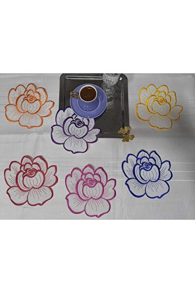 HM POLİSAJ Sunumluk Peçete, Kokteyl Peçetesi Kahve Yanı Sunumluk Nakışlı Kahv...