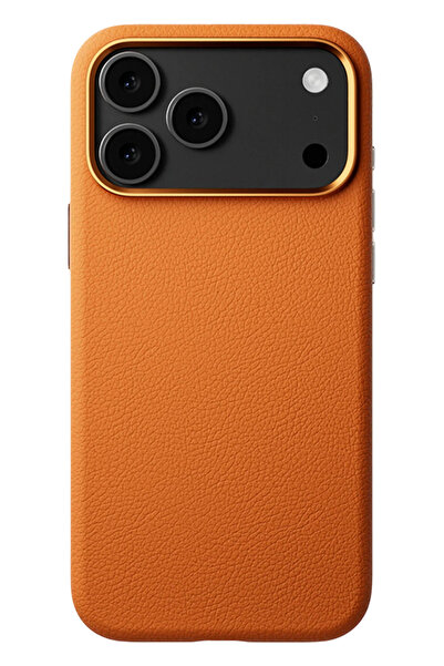 Joko غطاء LVSQVR لهاتف آيفون 17 برو من الجلد مع تقنية ماج سيف (230356) - برتقالي