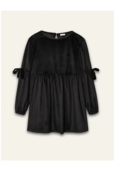 Zeyland فستان مخملي أسود للفتيات