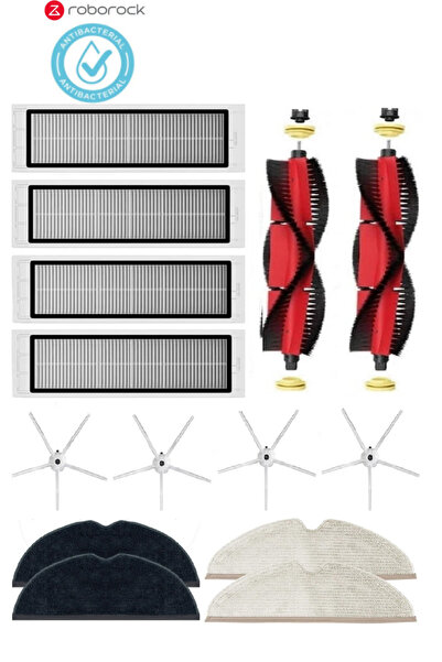 Roborock S5 S5 Max S6 Max S6 Pure Uyumlu Farklı Renk Mop Paspaslı Yedek Filtre,Fırça Seti-14 Parça