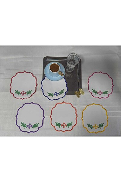 HM POLİSAJ Sunumluk Peçete, Kokteyl Peçetesi Kahve Yanı Sunumluk Nakışlı Kahv...