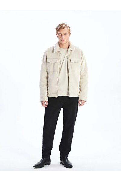 LC Waikiki Slim Fit Shirt Collar Suede Men's Coat