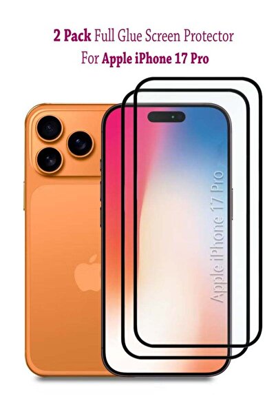 Generic عبوة من قطعتين من واقيات الشاشة الزجاجية المقواة لهاتف آيفون 17 برو م...