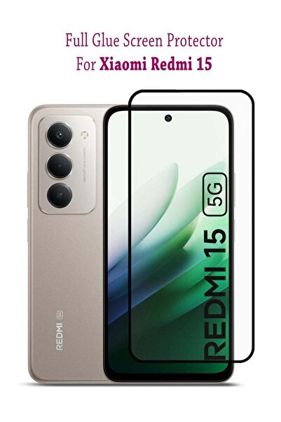 Generic واقي شاشة من الزجاج المقوى لهاتف شاومي ريدمي 15 - أسود