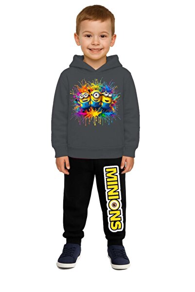 SEDİRLİ Mınıons cu imprimeu Set de trening pentru copii 3 fire Ş cu căptușeal...