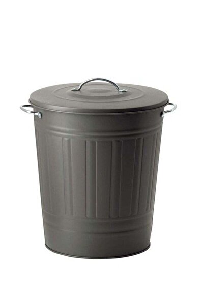 Promass سلة مهملات كنود بغطاء، رمادية اللون، 51 × 41 سم