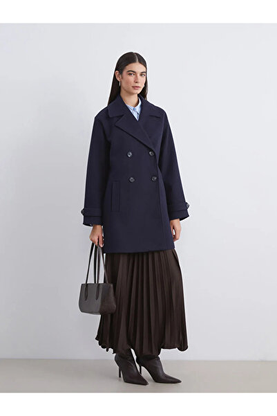 LC Waikiki Jacket Collar Women's Stamp Coat