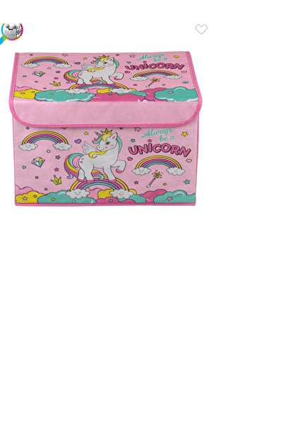 Uig Cutie de Depozitare Textila Unicorn cu Capac 40x30x25cm