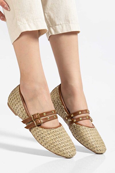 SEDRİK New Season Double-Strap Buckle Straw Detail Lightweight Soundless Ever...