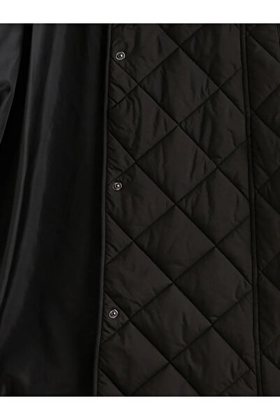 LC Waikiki Fur Collar Quilted Women's Puffer Coat