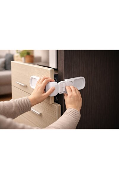 poswicon Защитна ключалка за шкафове и чекмеджета – комплект ключалки за безопасност на бебета | Силно лепило, не оставя следи