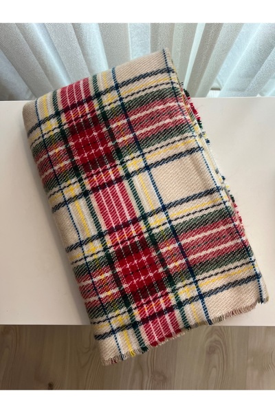 BusradanDesign 70x180 cm Ekose Desenli Atkı