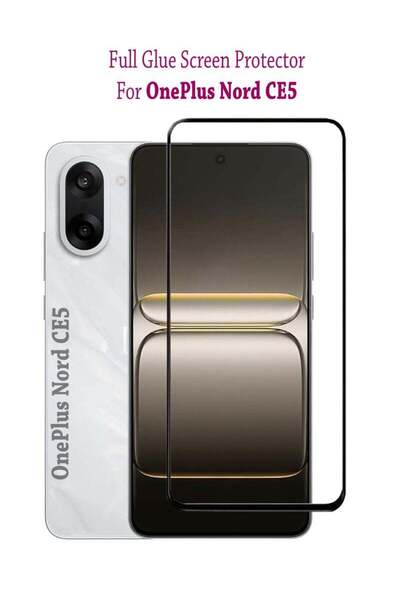 Generic واقي شاشة من الزجاج المقوى لهاتف OnePlus Nord CE5 - أسود