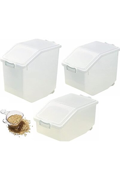 PREMIFY Rice Storage Containers 3pcs Set (5kg, 10kg, 15kg)