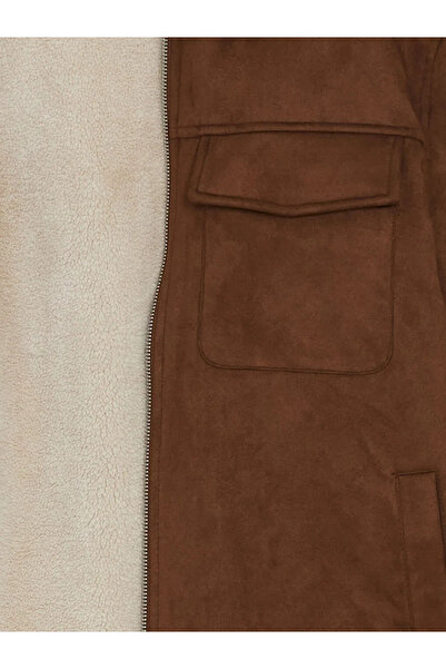 LC Waikiki Slim Fit Shirt Collar Suede Men's Coat