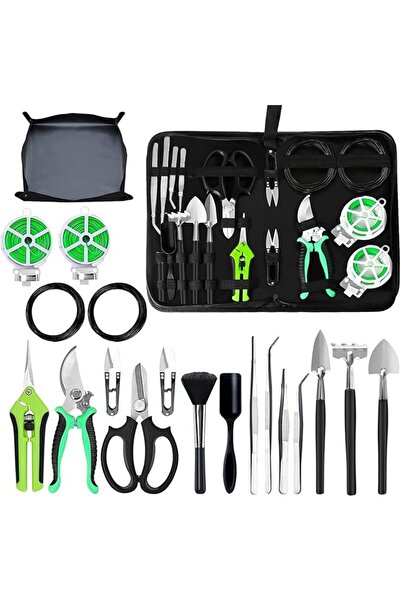 Promass مجموعة أدوات البونساي، 20 قطعة، مجموعة أدوات بستنة للمبتدئين