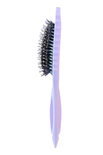 LAND OF MYTH Lom1216 Curl Defining Styling Brush, Curly Curved 9 Row Curl Defining Brush (Lilac)