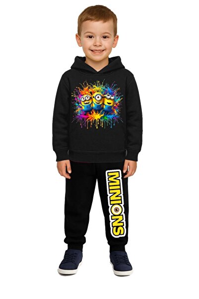 SEDİRLİ Mınıons cu imprimeu Set de trening pentru copii 3 fire Ş cu căptușeal...